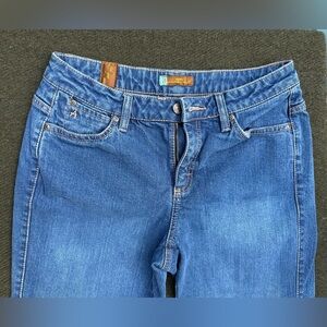 Aura Blue Denim Women's Jeans 6P Short Rise, Hemmed